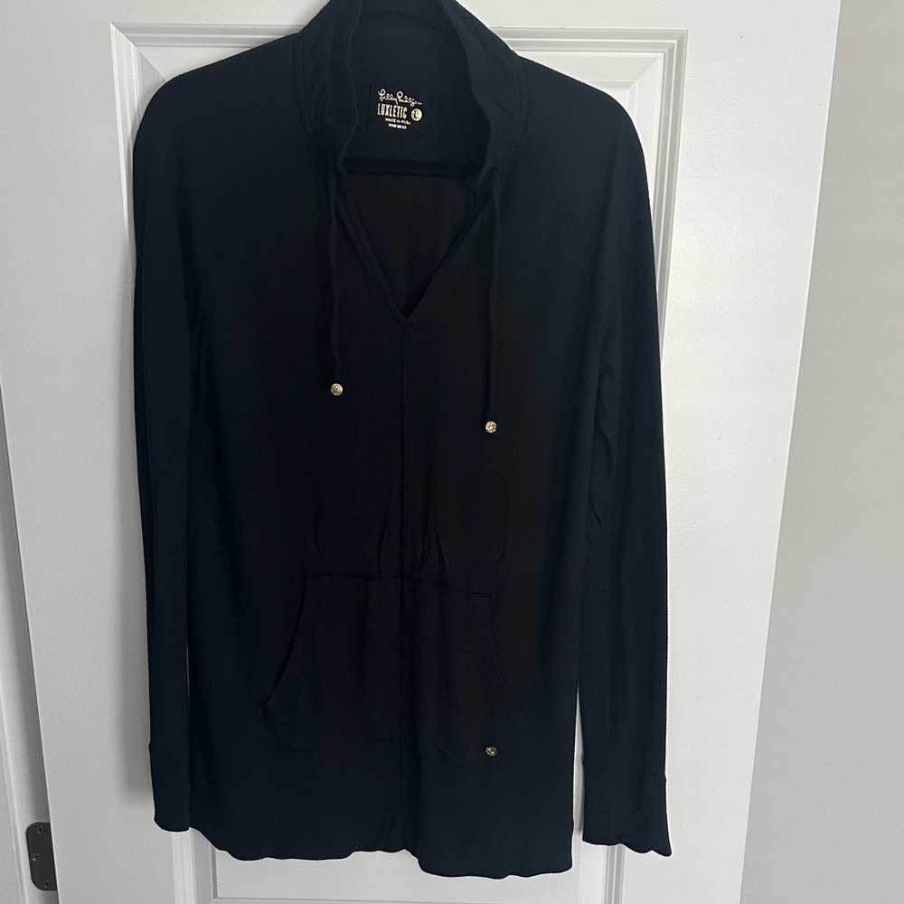 Lilly Pulitzer Black Hoodie Sweatshirt